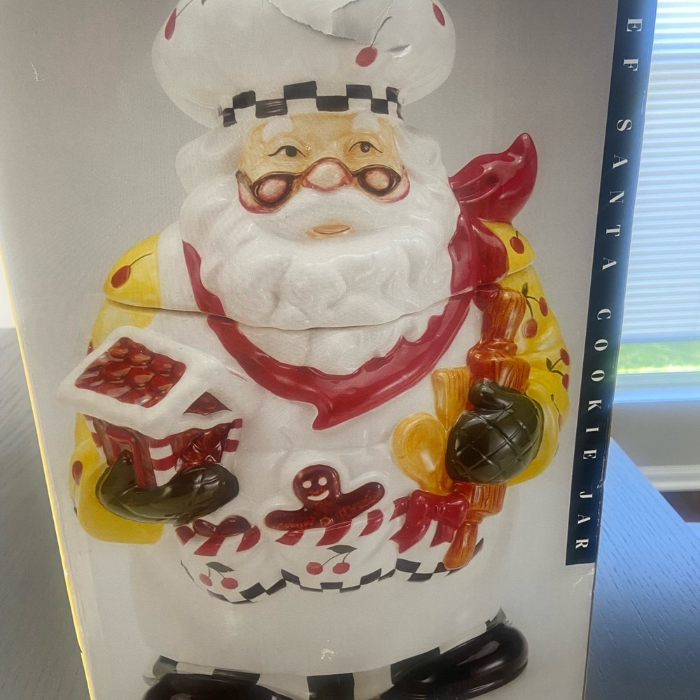 Chef Santa Claus Cookie Jar by Linens n Things